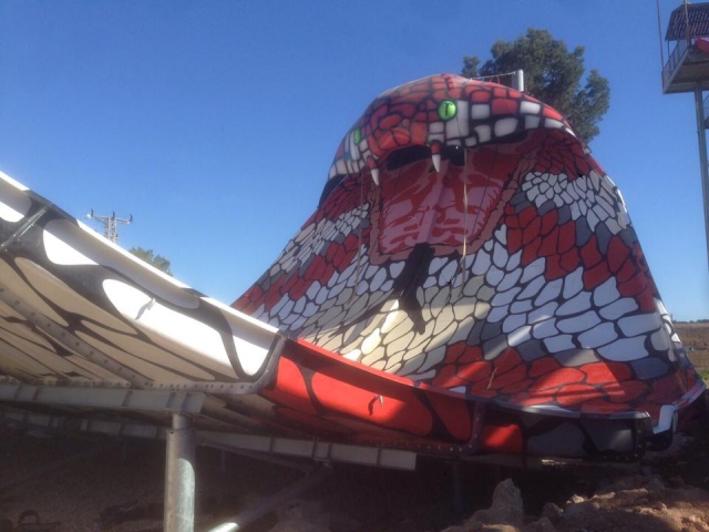 La gran cobra del parque acuatico
